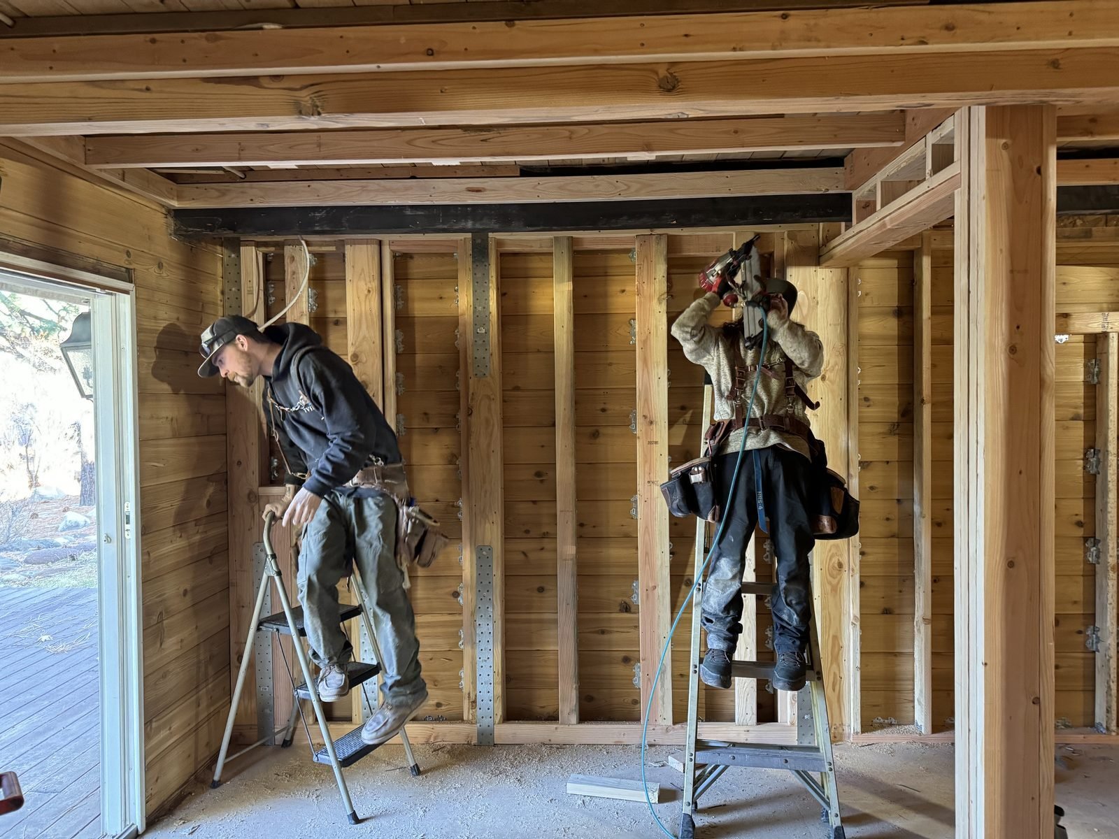 Open concept interior renovation living dining Reno NV