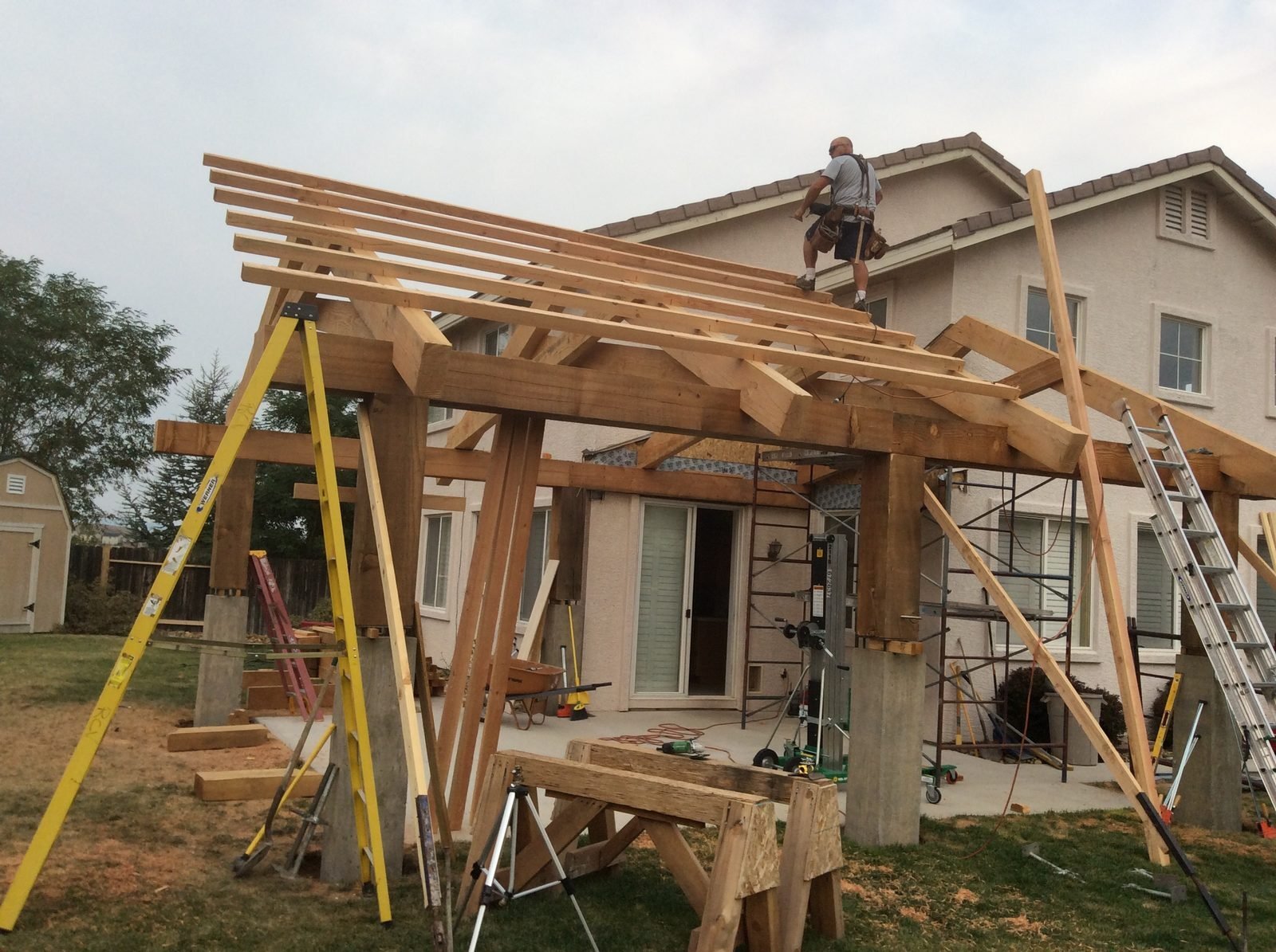 Heavy timber patio cover construction Reno NV — RCV Construction